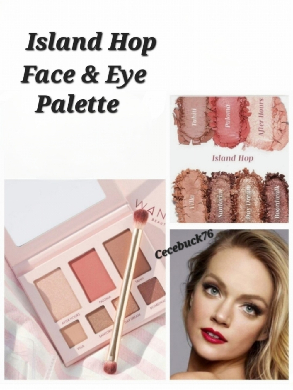 🌺Wander Beauty Island Hop Getaway Eye & Face Palette Blush Bronzer Eyeshadow